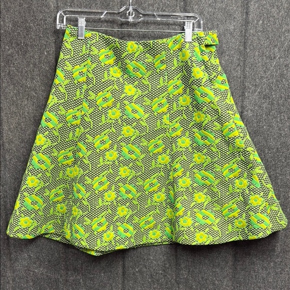 unknown Dresses & Skirts - Vintage Floral Green A-Line Skirt